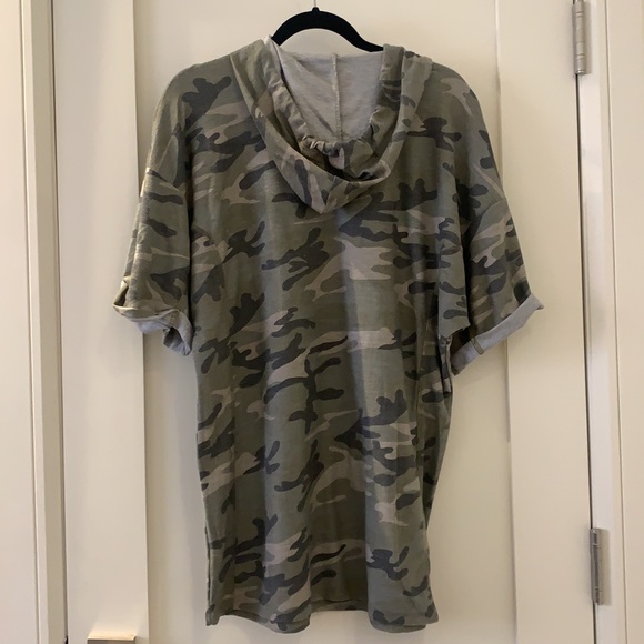 Camo T-Shirt Dress with Hood Size S - Picture 2 of 3